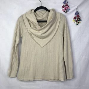 Democracy Cream Cowl Neck Sweater